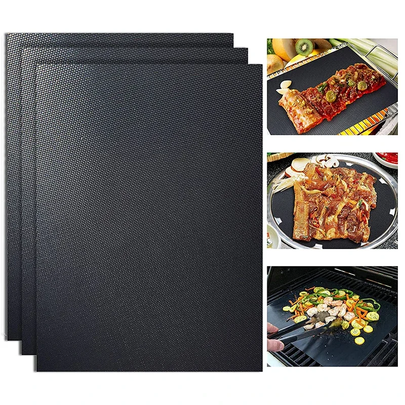 1 Pz Antiaderente Bbq Grill Mat 40*33Cm Stuoia Di Cottura Strumenti Per Barbecue Cottura Griglia Foglio Resistenza Al Calore Utensili Da Cucina Facilm