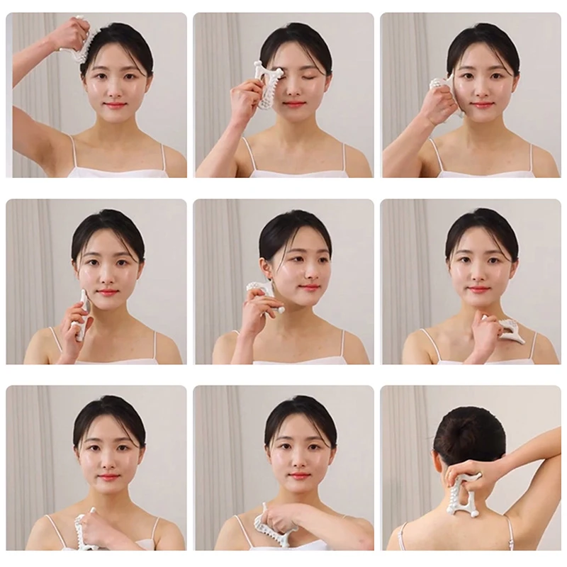 Gua Sha Weiß Keramik Schaben Bord Für Gesicht Körper Massage Werkzeug Körper Für Relief Massage Facelift Guasha Akupunkt-massagegerät – Detail 5