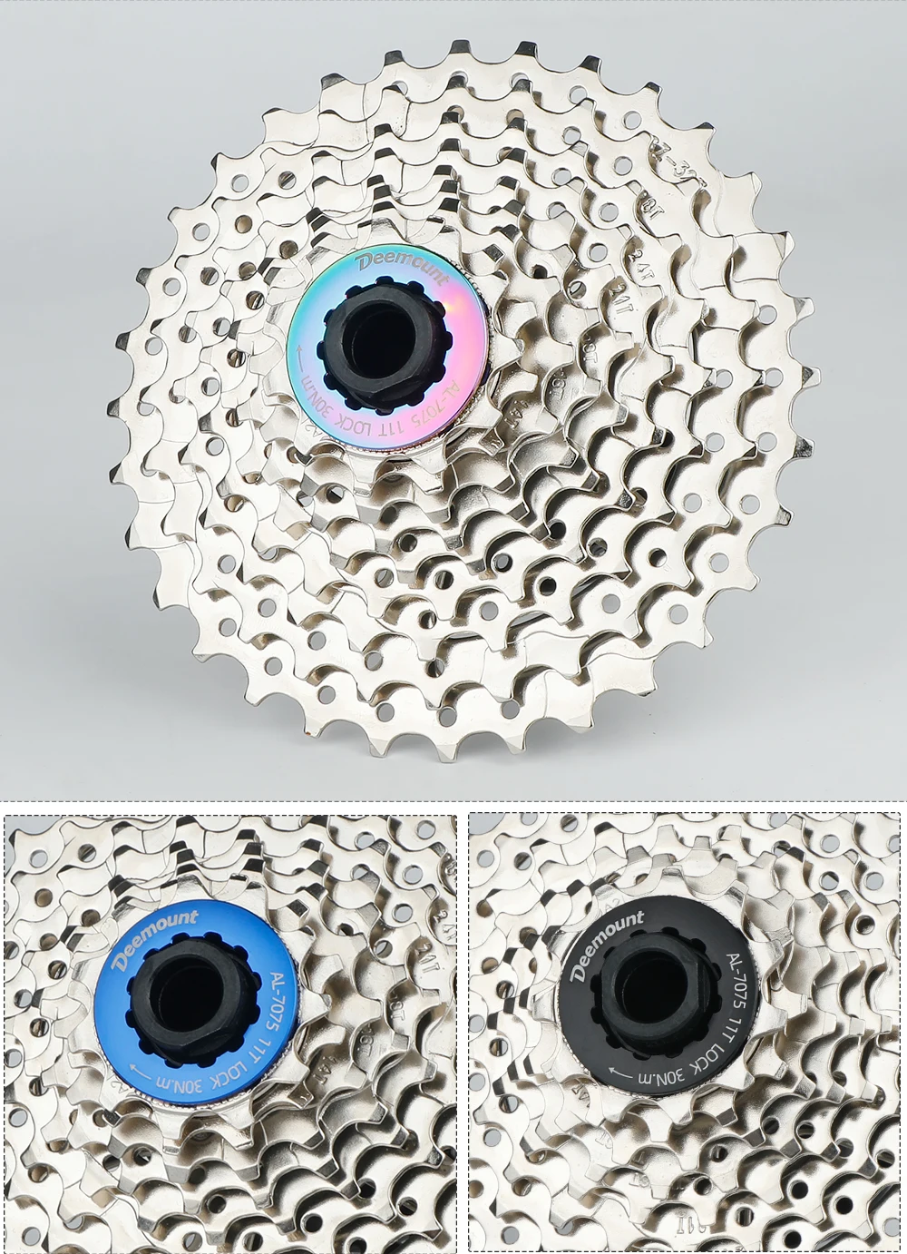 Deemount Fahrrad-Kassetten-Verschlussring 8s 9s 10s 11s Aluminium-Schwungradabdeckung Gewinde-Fixierring 11T MTB Rennradteile – Detail 9