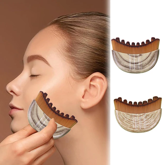 Portable Lymphatic Contour Face Brush Multi-function Chin Reduce Puffiness Lymphatic Drainage Face Brushs Facial Sculpting Tool