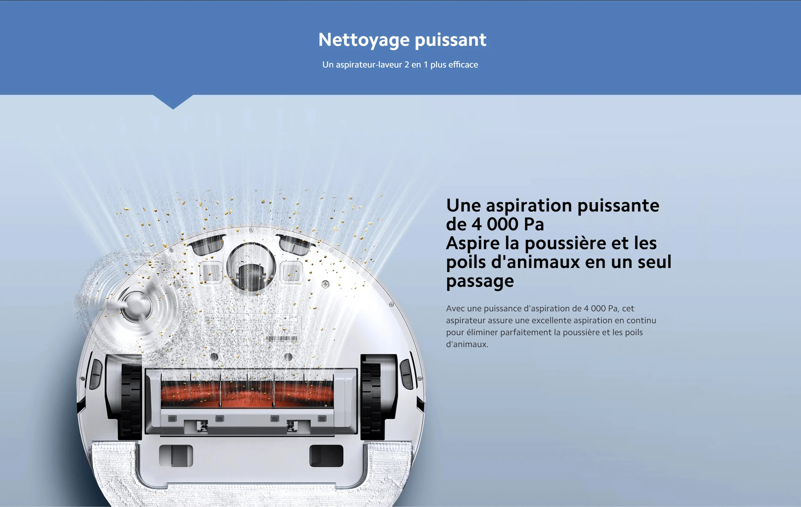 Robot vacuum moving around obstacles