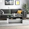 Modern Gloss Lacquer Coffee Table, Black/White 4