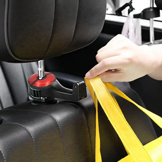 2 In 1 Auto Gadget Auto Zurück Sitz Kleiderbügel Haken Organizer Auto  Kopfstütze Haken Mit Telefon Halter Für Handtasche Auto 2 innen Zubehör -  AliExpress