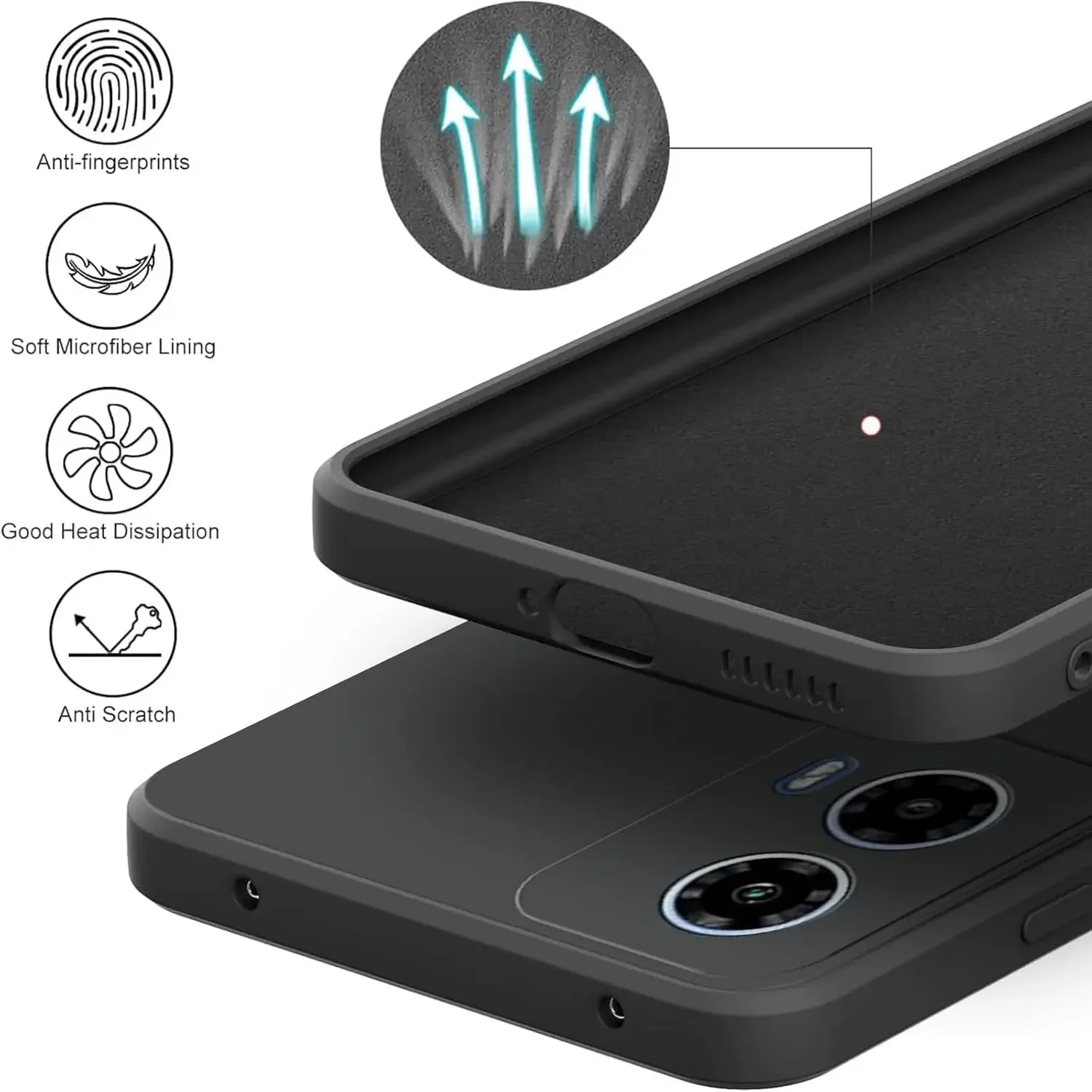 Enhanced Liquid Silicone Protective Phone Case - Flexible TPU Cover