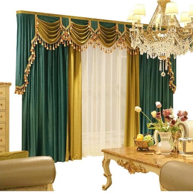 Curtains for Living Room Simple and Beautiful European-style Luxury Atmospheric Window and Curtain Villa Dining Room Bedroom