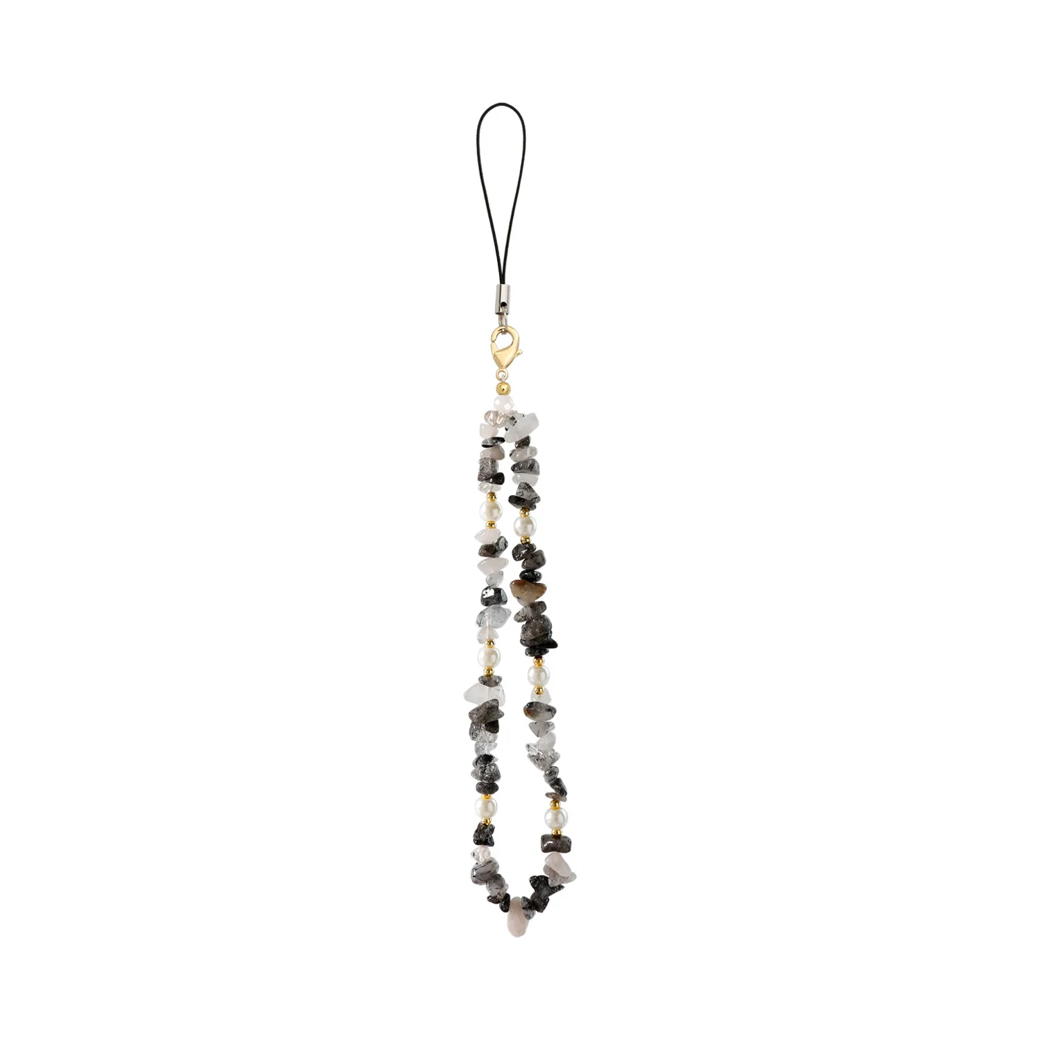 Handmade Bohemian Gemstone Pearl Phone Lanyard Accessory