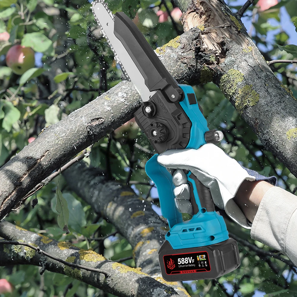 ONEVAN 4500W Bürstenlose Elektrische Teleskopstange Kettensäge 8 Zoll Hohe Astsäge Baum Beschneiden Garten Werkzeuge Für ONEVAN 18V Batterie – Detail 13