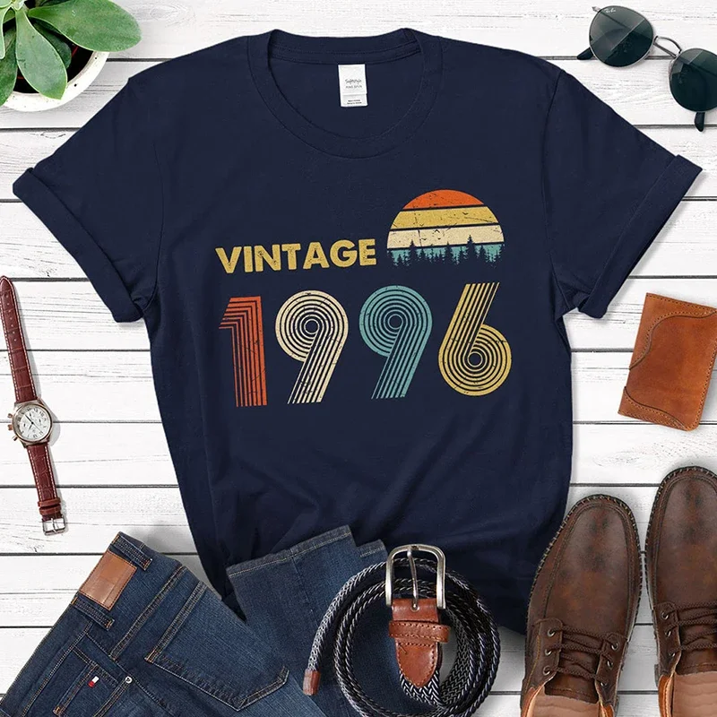 

Vintage 1996 Women T Shirt 28th Birthday Gift Idea for 28 Years Old Dad Grandpa Mom Grandma Unisex 90s Retro Classic Tshirt