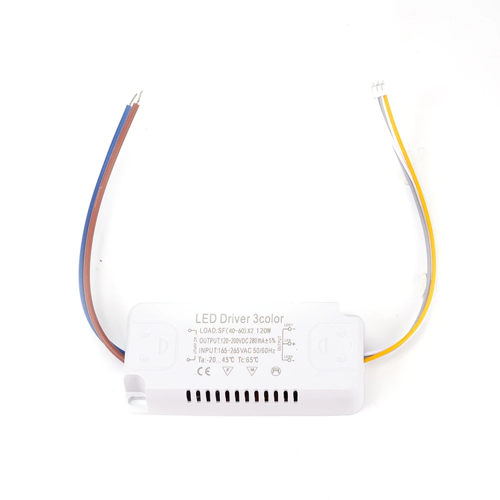 LED Driver 3color Adapter 8-24W 20-40W 30-50W 40-60W 50-70W For LED Lighting Non-Isolating Transformer Driver Replacement
