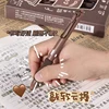 5PCS/Pack Coffee Series 0.5mm Gel Pen Set Soft Touch Stationery Pen Black Refill Writing Pens For Student Office School Supplies 6