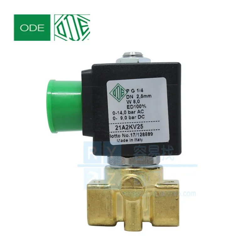 

Italy ODE imported normally closed two-way solenoid valve 21A2KV25 2 minutes 1 4 DN8 AC220V DC24V