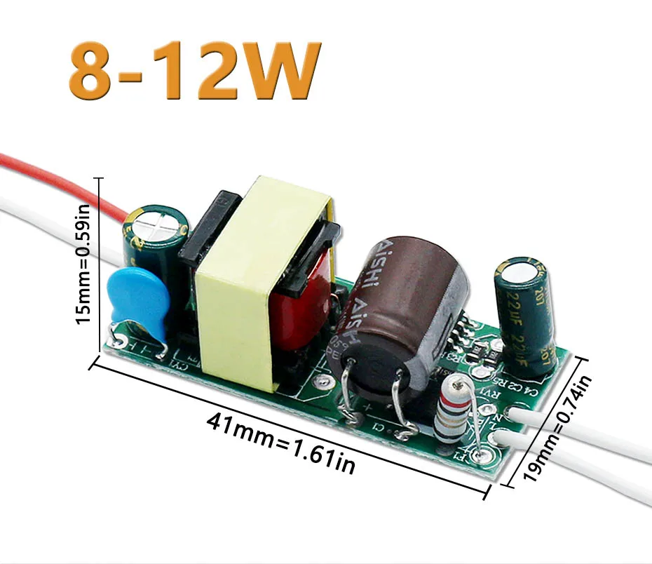 Description Picture 5 of itemLED Isolation Driver 2-3W 3-5W 4-7W 8-12W 12-18W 18-24W 250mA±5% LED Downlight Spotlight Bulb Drive Power Lighting Transformer