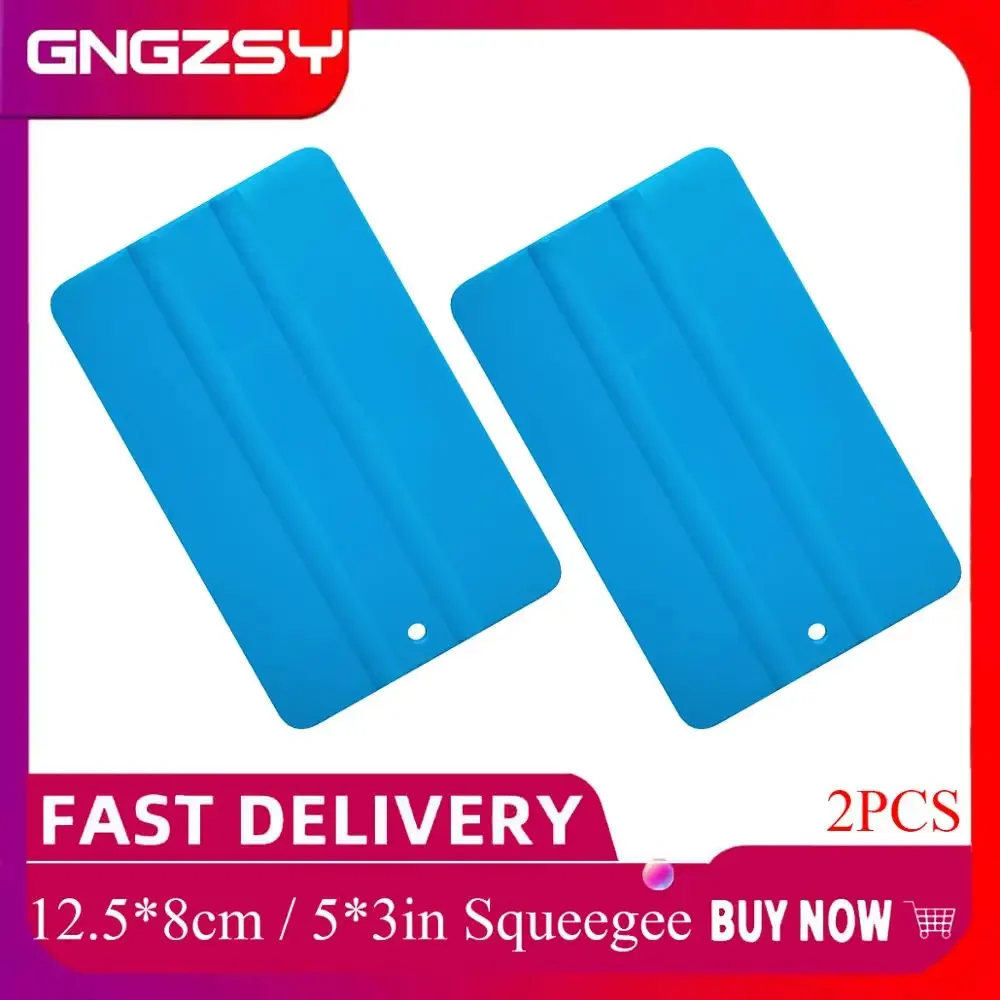 

2pcs Car Film Squeegee Vinyl Blue Plastic Scraper soft PP material Window Glass Decal Applicator 12.5x8cm 2A24