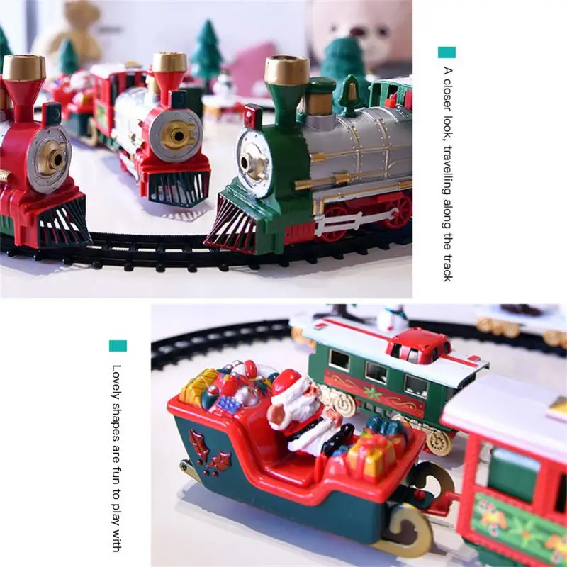Electric Railcars Christmas Toy Train With Light And Sound Smooth Round Edges No Burrs Educational Toy
