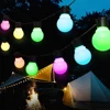 G50 Patio Solar String Lights Outdoor, Warm/ Colorful Globe Bulb LED Fairy Garland Lamp for Wedding, Christmas, Backyard, Party 1
