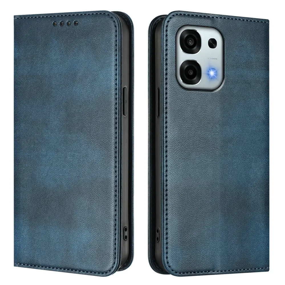 RFID Leather Wallet Case - Luxury Magnetic Book Cover