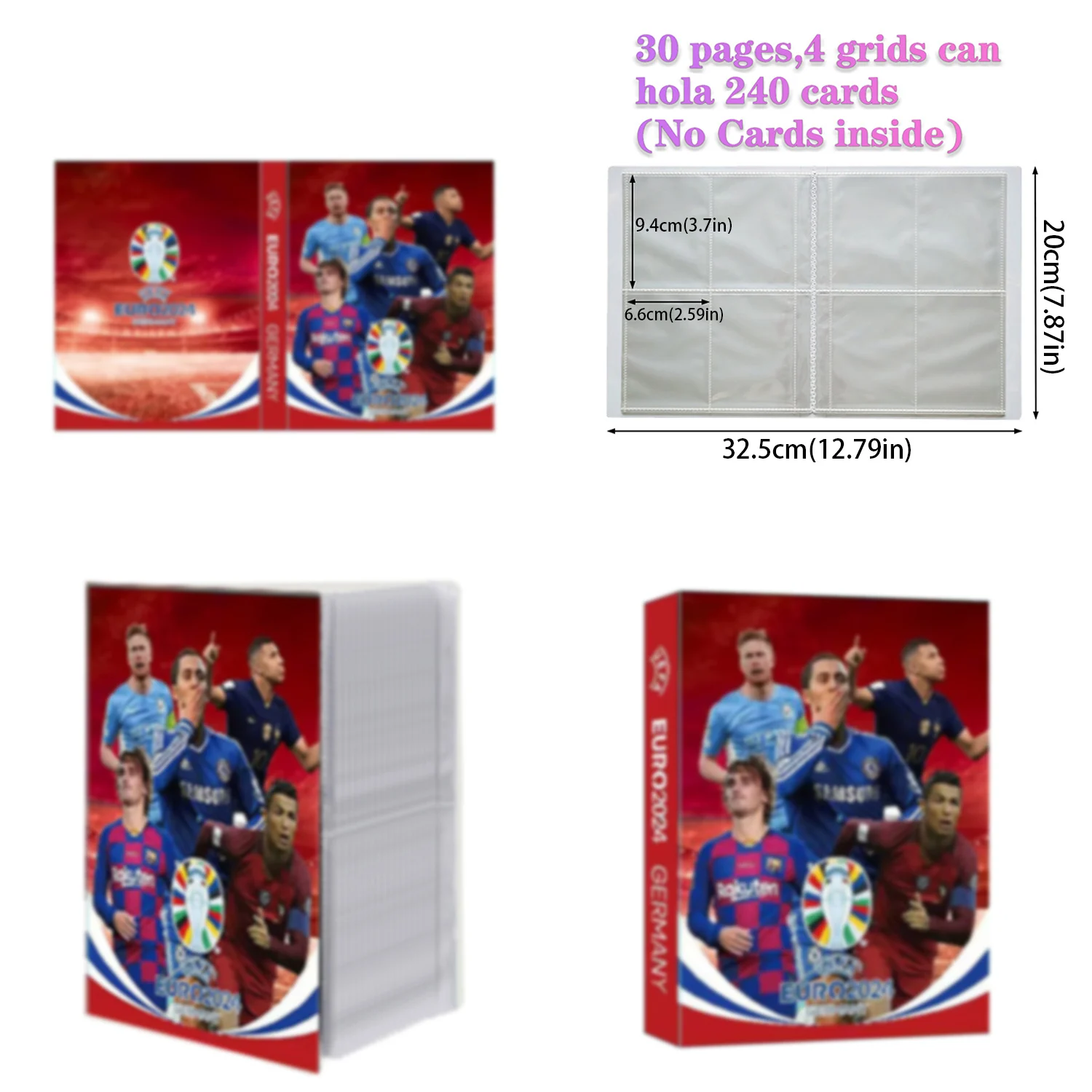 

Football Star Cards Collection Album Book Map Letter Holder Binder 2023 New 240pcs Star Album Card Box Folder Kid Toy Gift