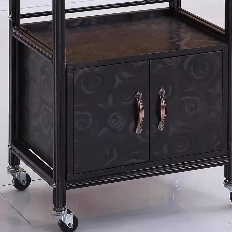 Salon Furniture Trolley Beauty Hairdresser Rollers Multi-purpose Cart With Wheels Storage Makeup Mobile Cosmetic Helper Station