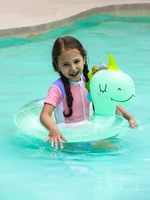 1PC Dinosaur Children's Inflatable Swimming Ring Seat, Summer Swimming Pool Water Floating Ring Beach Toy Swimming Pool Party Es 2