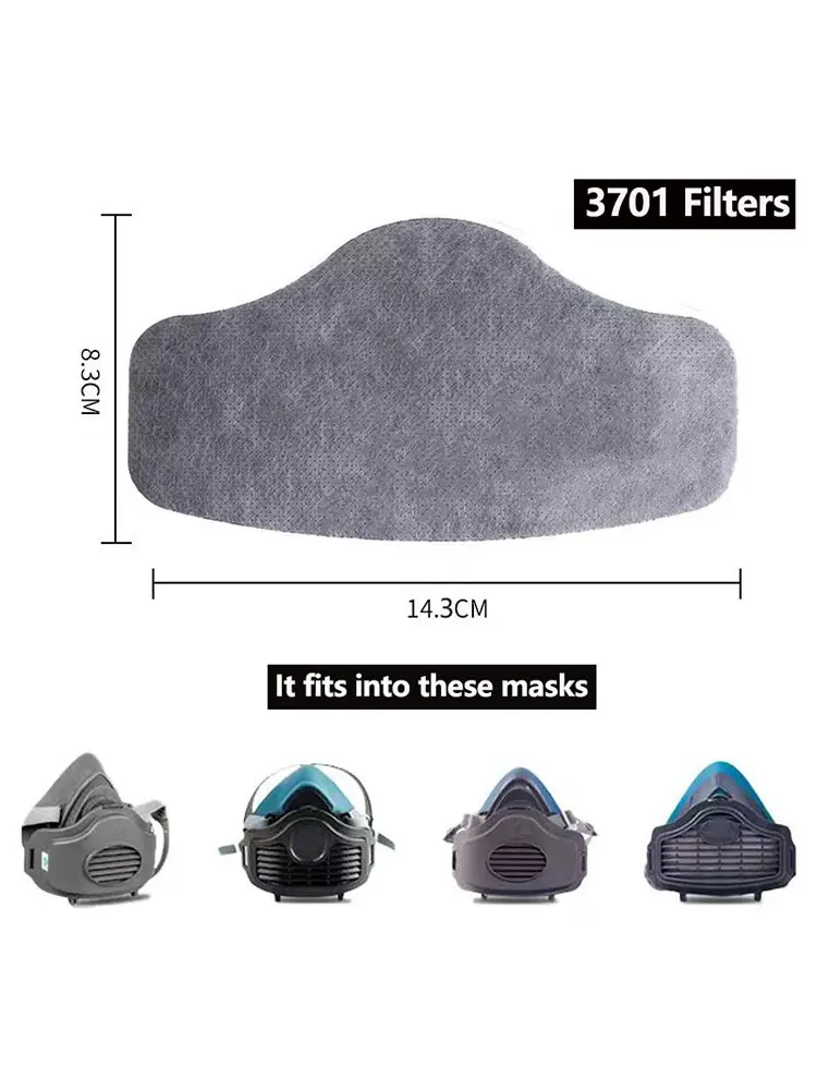 New 3701 Activated Carbon Particle Filter Cotton Fit For 8016/3200 Dust Mask Respirator Spray Paint Mining Carpenter Polishing
