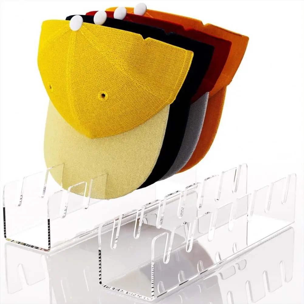 

Комнатный органайзер для шляп, компактная Стойка для шляп, акриловые подставки для хранения кепок с козырьком, вместительные настольные держатели для демонстрации бейсболок