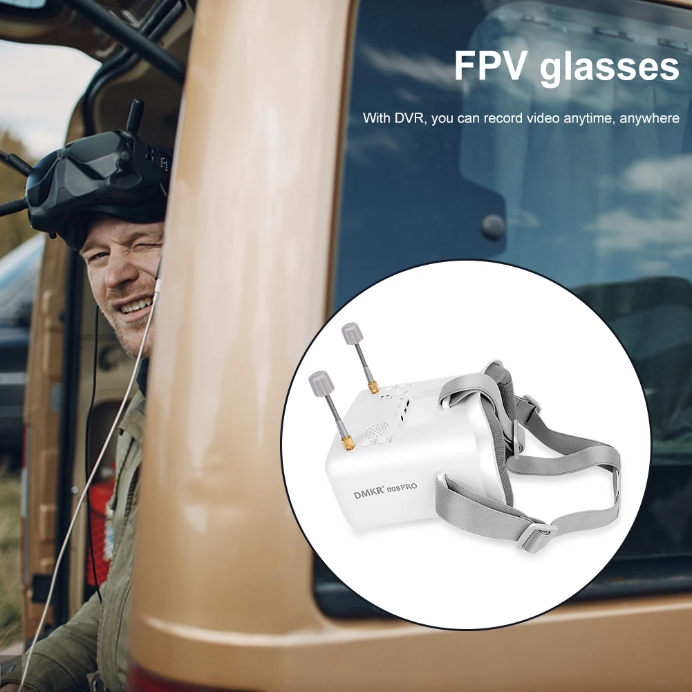 Description Picture 4 of item5.8G 40CH First Person View Glasses 4.3 Inch First Person View Goggles Double Antennas Accessories for RC Drone Beginner