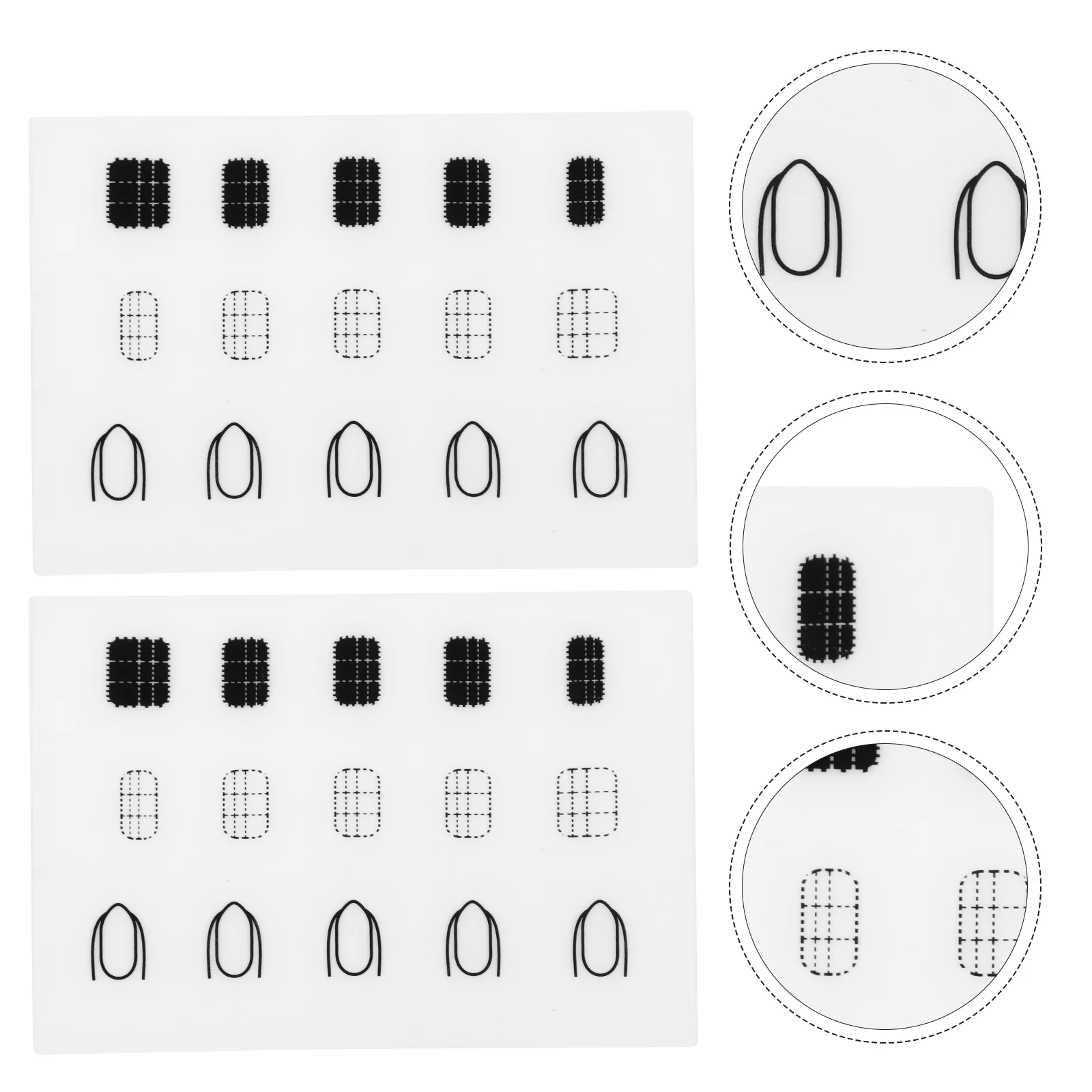 Nail Coloring Pad 2 Pcs Reusable Manicure Mat DIY Mats Cushions Tools Clear Polish Practice Plate Silicone Salon Supply nail art table mat,nail art tool