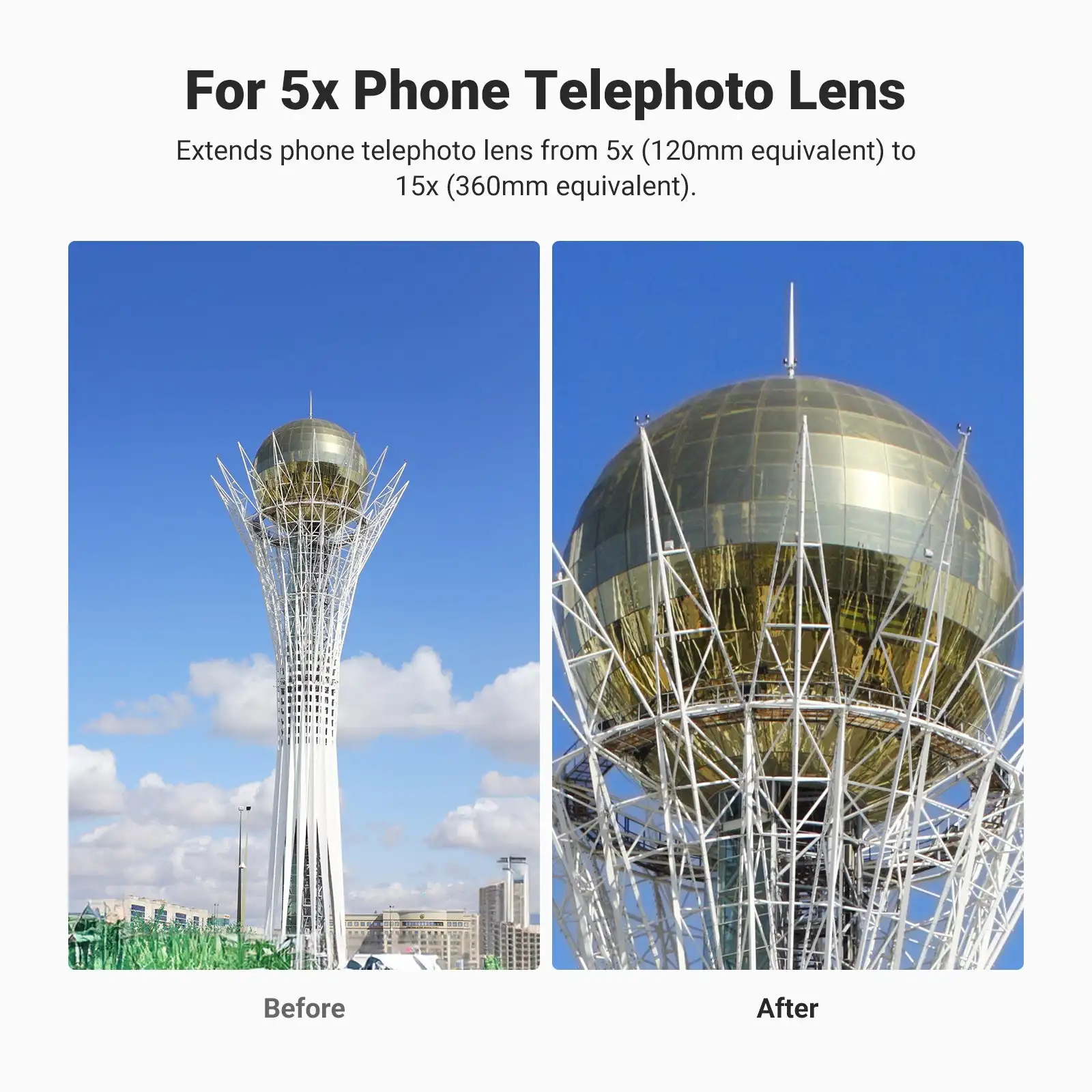 NEEWER LS-89 Teleconvertitore 3X 360mm per Obiettivo Telefoto 5X per Smartphone - Image 2