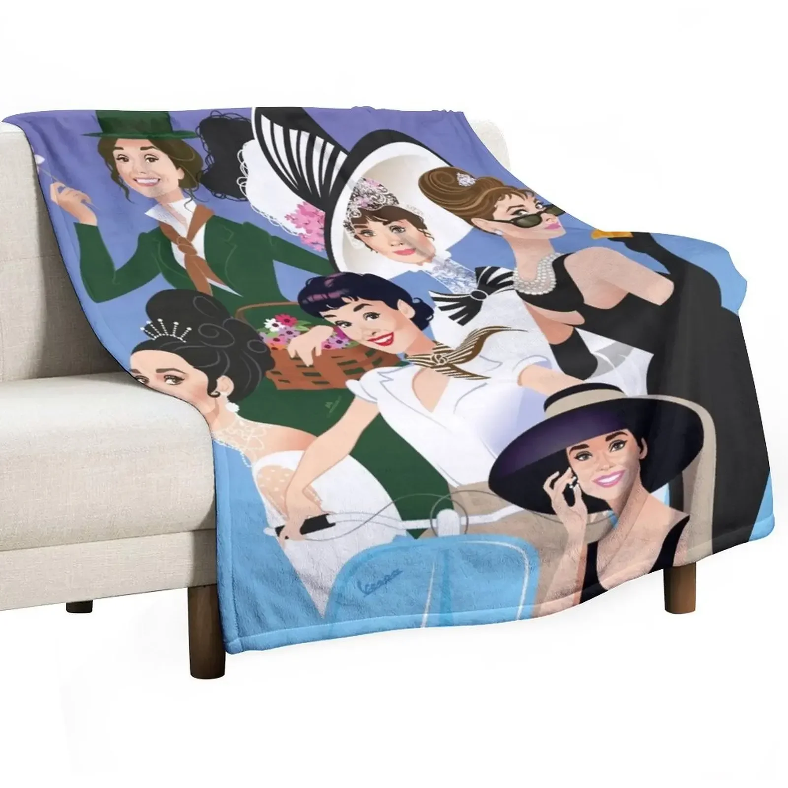 

Style Icon Throw Blanket Beach for winter For Decorative Sofa Custom Blankets