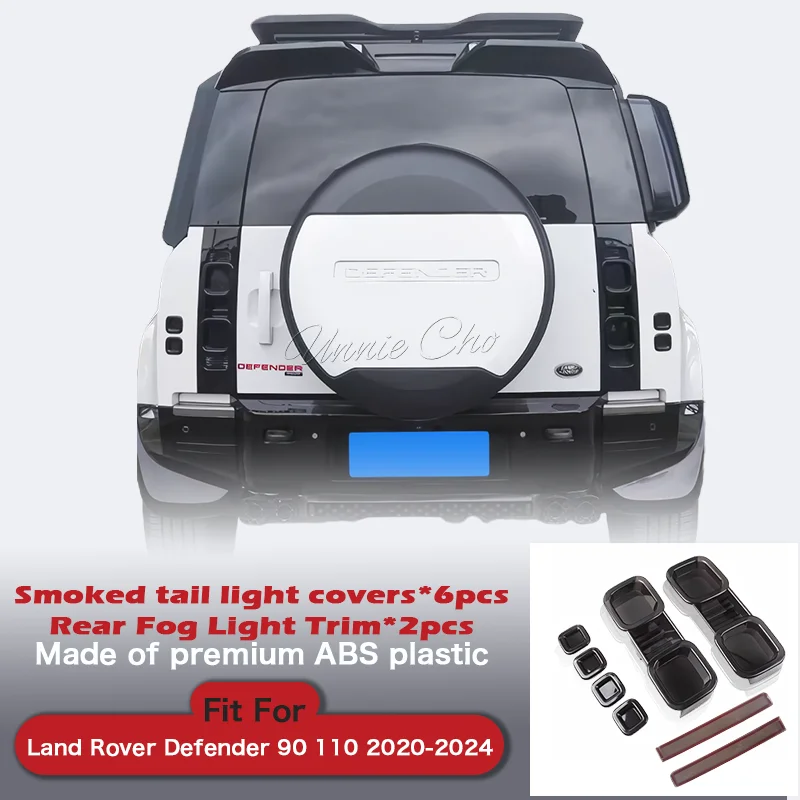 ブラックテールライトカバーランドローバーディフェンダー 90 110
