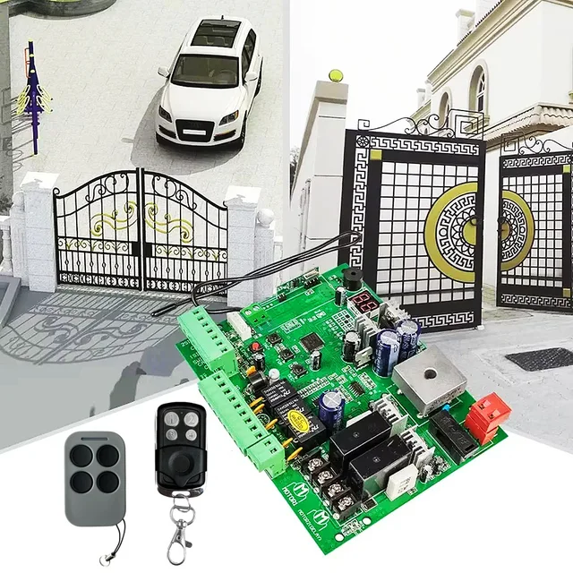 DC 24V PCB Control Board Electric Gate Swing Gate Auto Gate Door Opener 433mhz Remote Control 5