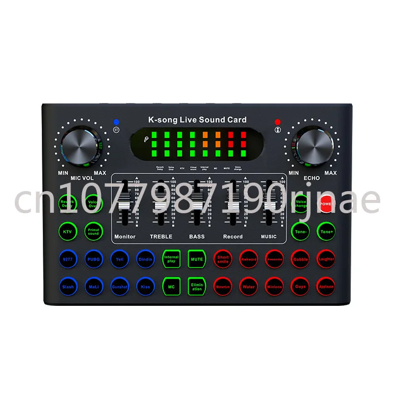 

F007c English Version Small Desktop Singing Sound Card/Can Be Used in Various Languages/Audio Mixer Mixer