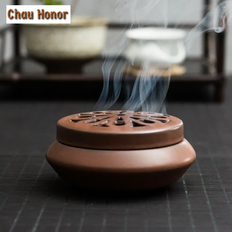 Creative Flat Cover Path Sandalwood Incense Holder Aromatherapy Furnace Zen Smell Distributor Tea Services Equipment Ornaments