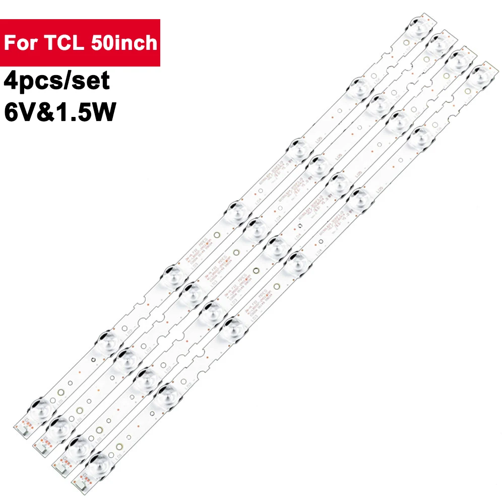 

4pcs/Set 458mm TV Backlight For TCL 50inch GIC50LB24-3030F2.1D 4C-LB5007-ZM02J89M LED Light Strip 50U3800C 50U3900C 50U5850C