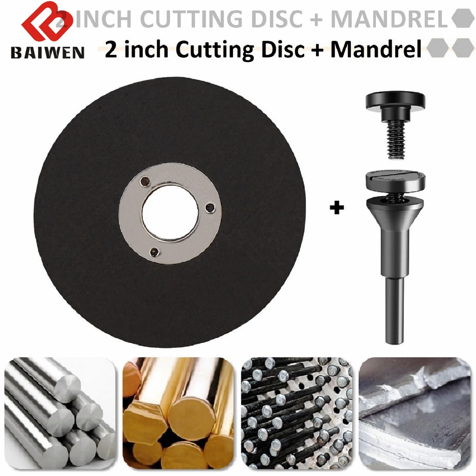 2 inch 50mm Metal Cutting Disc Resin Cut Off Wheel Grinding Wheel Disc for Metal Iron Aluminium Plastic Cutting 3-20pcs