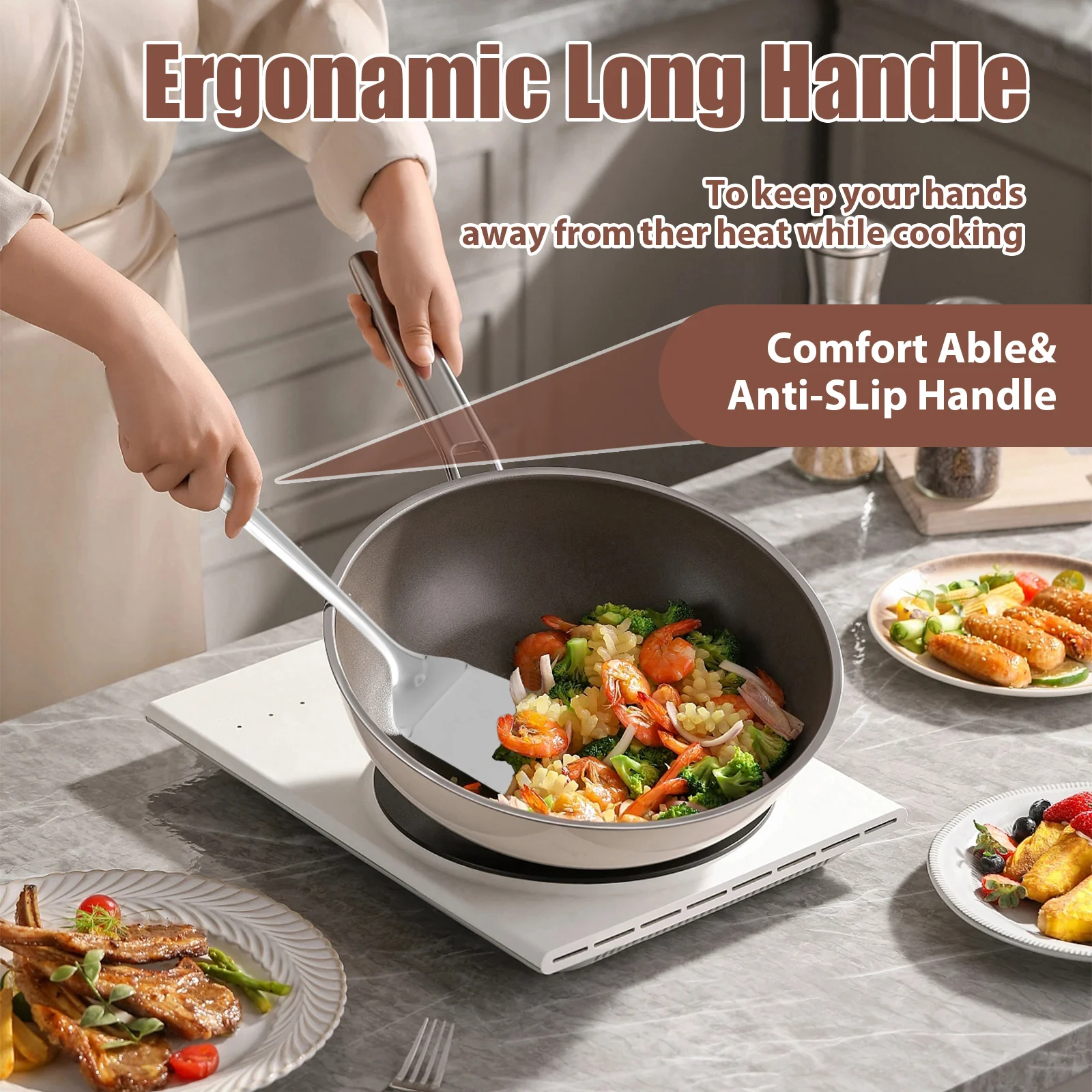 4/6/7 Pcs Cooking Utensils Set Stainless Steel Kitchen Utensils Set Rustproof Kitchenware for Restaurant and Kitchen Accessories