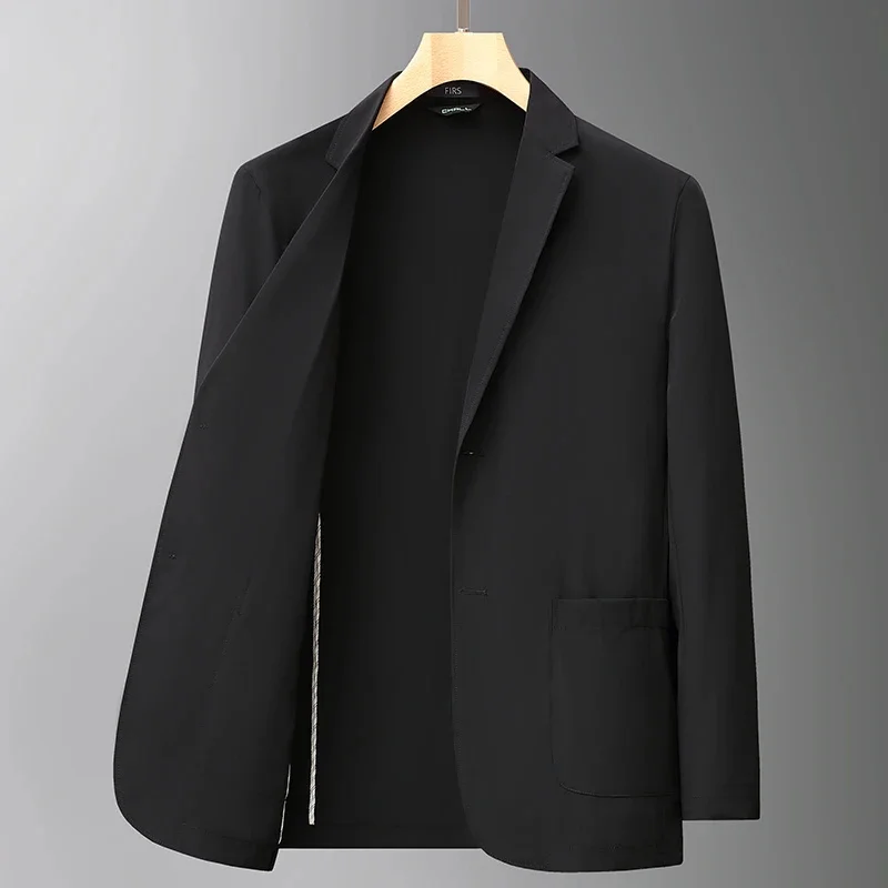 traje de ocio de primavera y verano para hombre, ropa ultrafina de seda de hielo transpirable con protección solar, capa única elástica