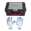 Black Multifunctional Hardware Tool Box Portable Plastic Storage Box for Parts Organization 6