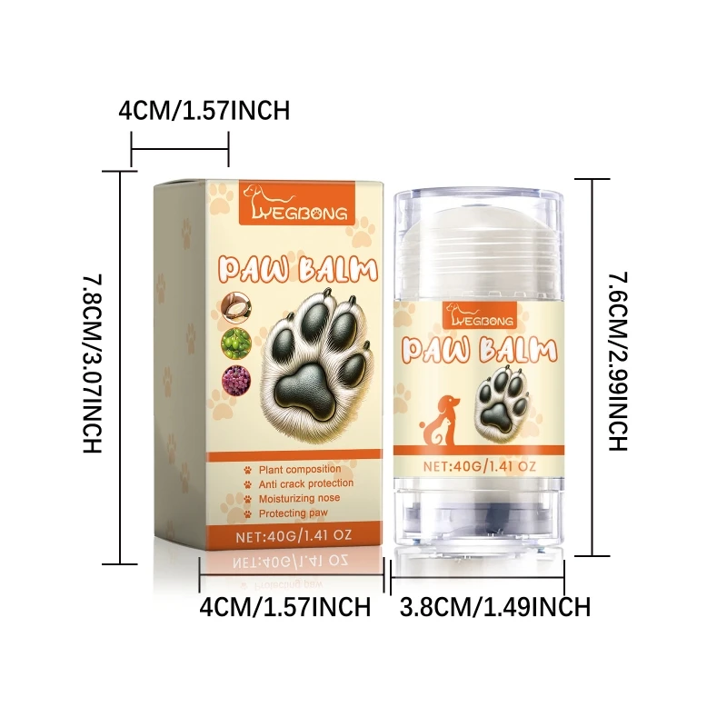 Safe Dogs Paws Caring Balm Pet Anticrack Foot Balm Cats Paws Care Nourishing Cream