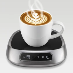 Portable USB Mug Warmer with Adjustable Temperature Settings (Light Grey)