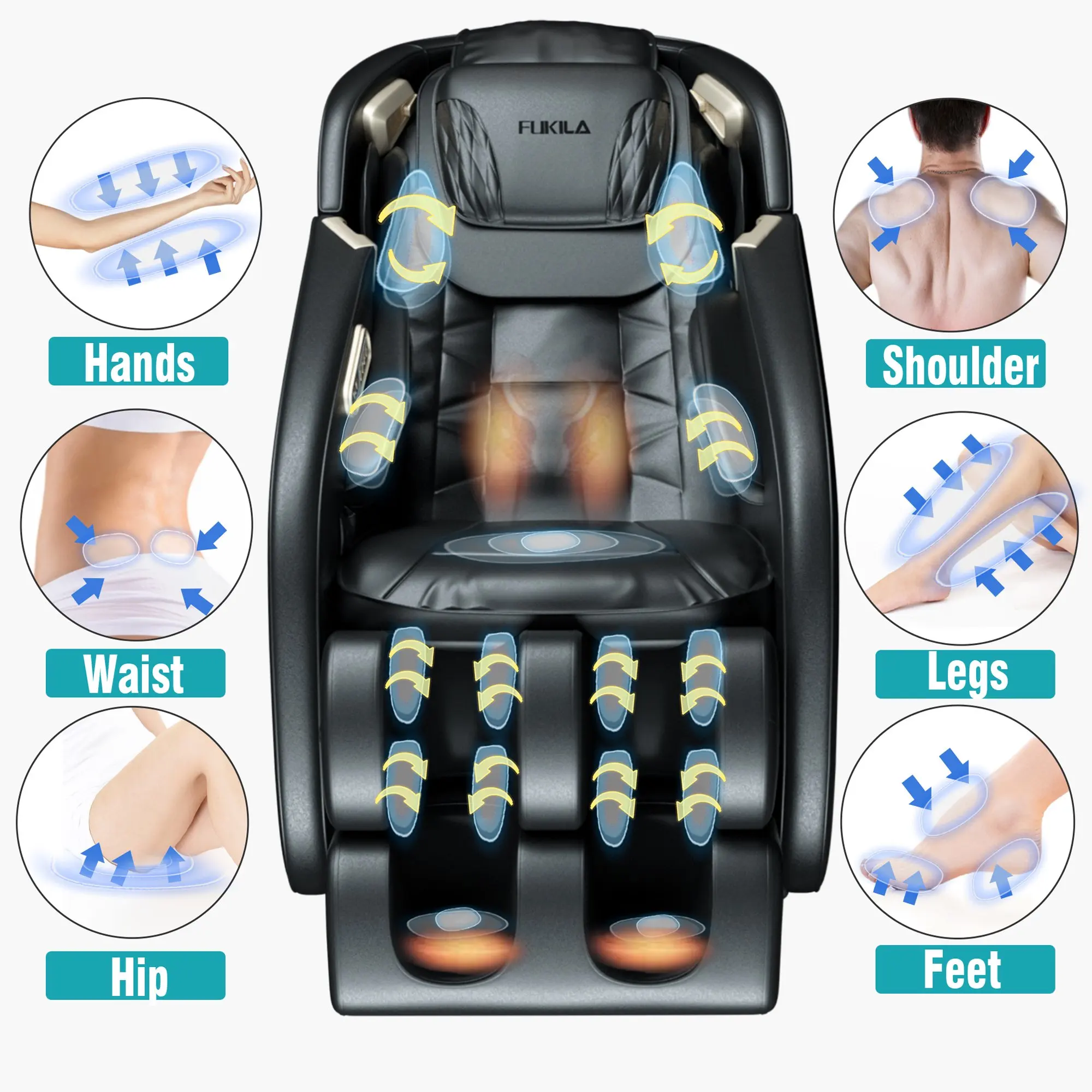 2 Year Warranty 4D SL Airbag Zero Gravity full body Massage Chair Home 3D Office Foot Roller Shiatsu Office Chair Massage Sofa 3