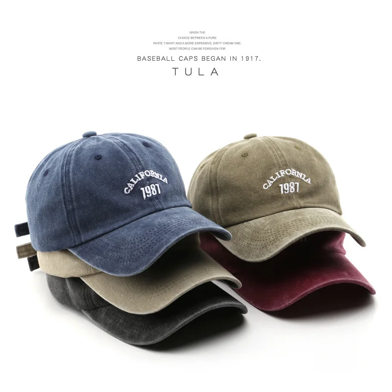 

Vintage Embroidered 1987 Baseball Cap Washed Cotton Dad Hat Distressed Snapback Hat Sun Hat Trucker Hat