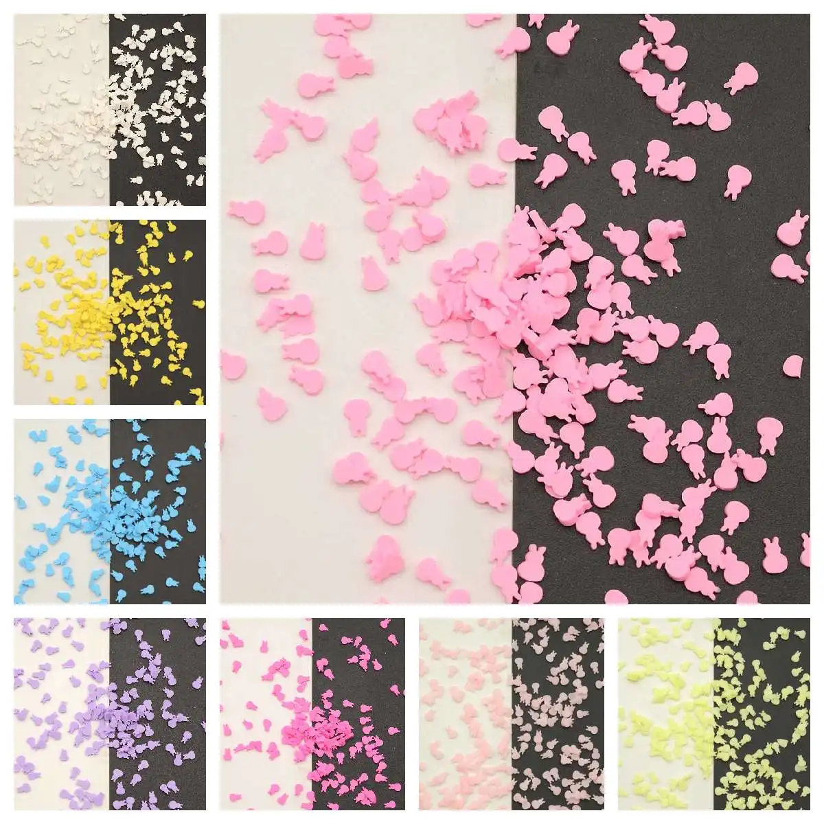 

500G/Lot 5mm/10mm Polymer Clay Slices Crown Moon XO Bunny Heart Hand Sprinkles Lovely Confetti for Crafts Making, DIY