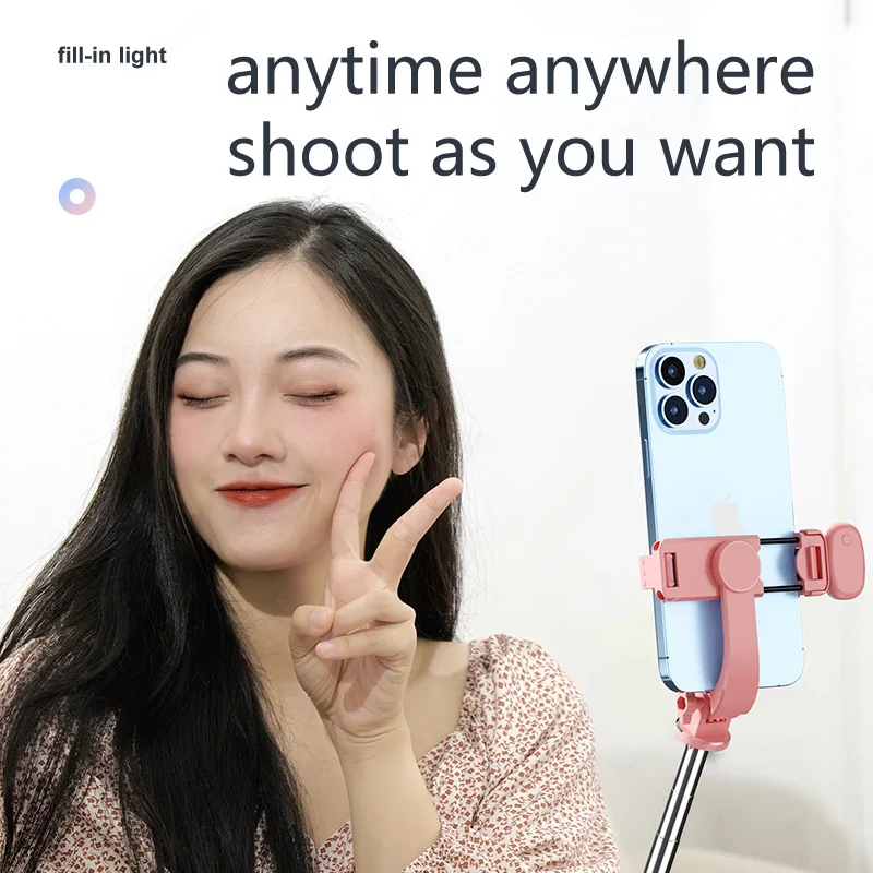 Mini Selfie Stick Tripod With Fill Light Smart Phone Stand Portable Wireless Bluetooth for Live Broadcast Huawei iPhone Android
