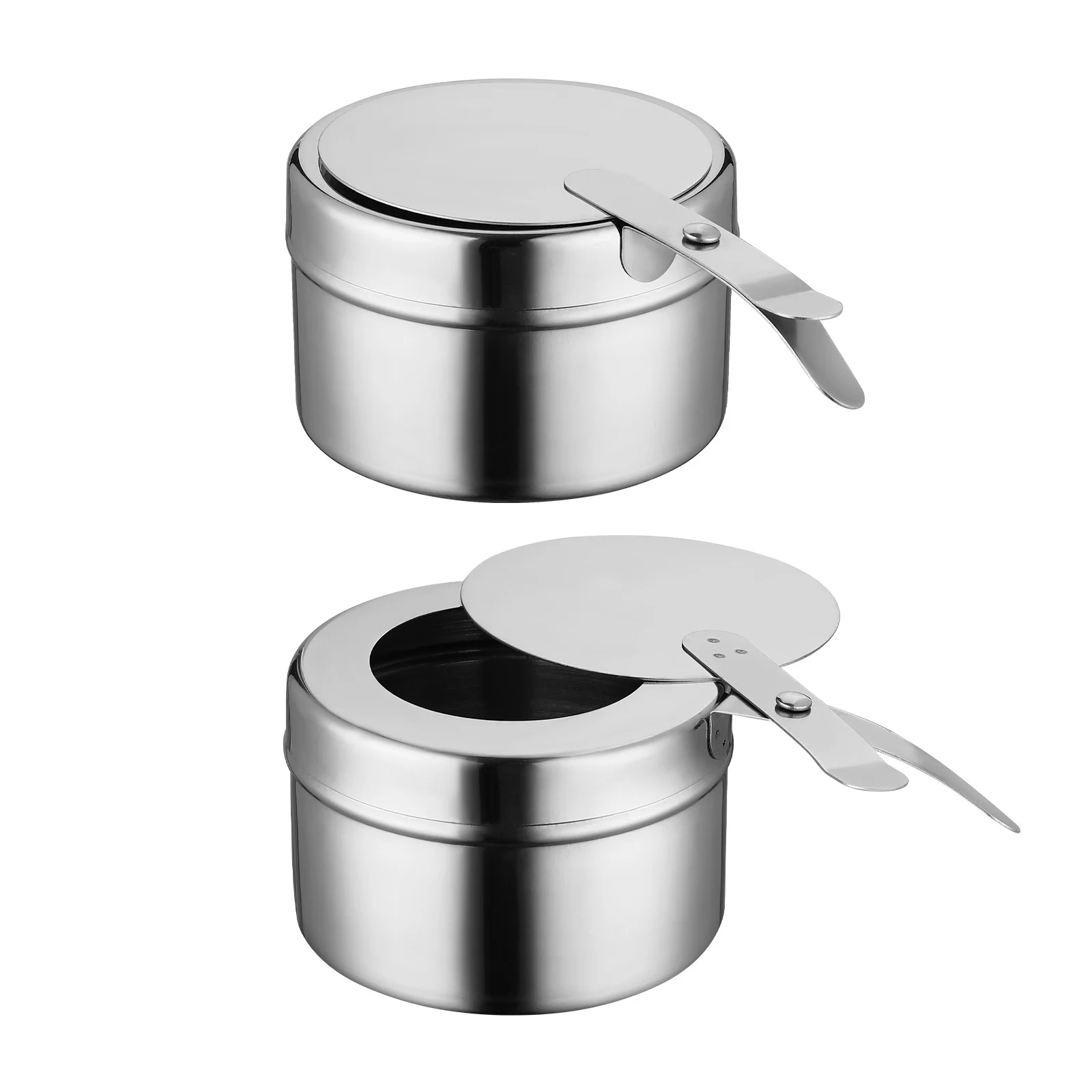 

2Pcs Chafing Dish Fuel Holders Stainless Steel Fuel Cans Fuel Tank Boxes Fuel Holders with Covers for Home Outdoor Camping