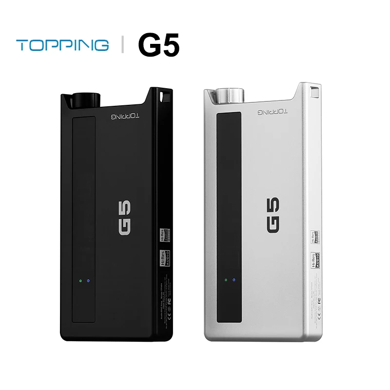 

TOPPING G5 Bluetooth Portable USB DAC AMP Headphone Amplifier ES9068AS chip Hi-res Audio PCM768 DSD512 3.5+4.4mm Output audirect