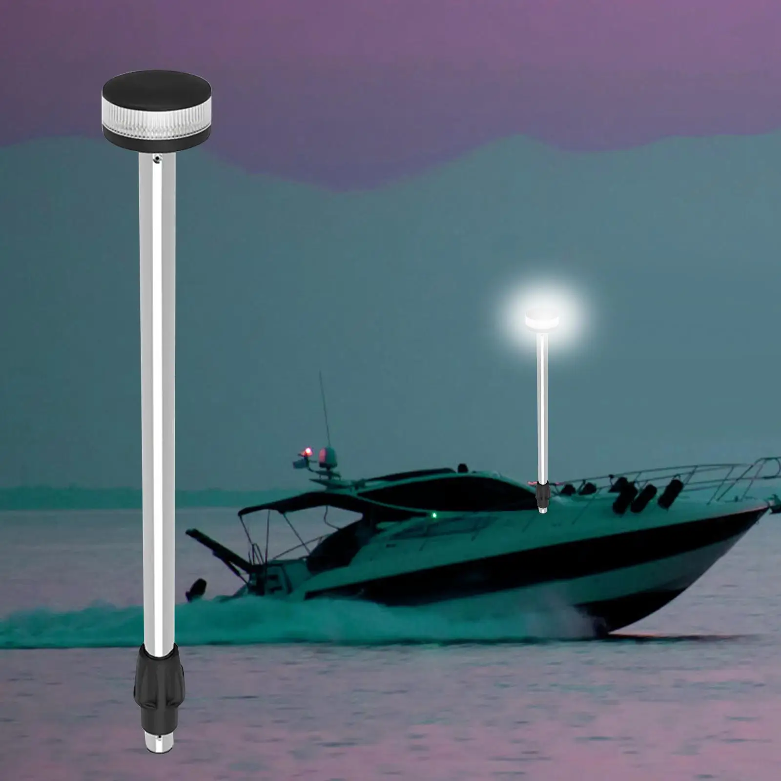 

Boat Navigation Light Plug in Mount Pole Light Waterproof Marine Stern Light