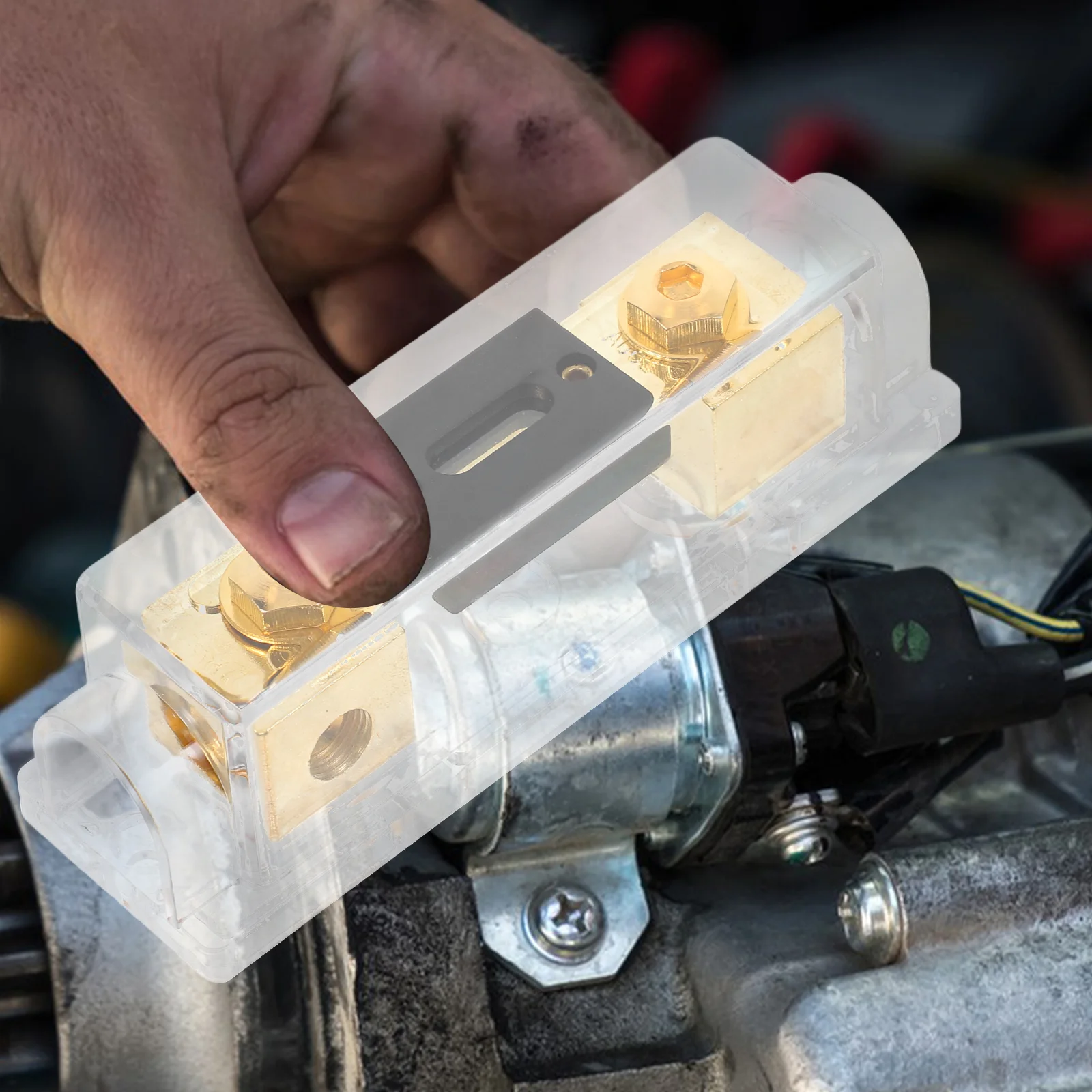 200A 검정색 퓨즈 홀더 자동 오디오 앰프 스피커 분배 블록 자동차 앰프 전기 부품 Claxon Horn Marine Interior