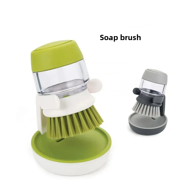 Multifunktionale Presse, automatisch nachfüllbar, Fleckenentfernung, Topfreinigungsbürste, Küchenspülreinigungsbürste, Topfschrubber_voghion.com