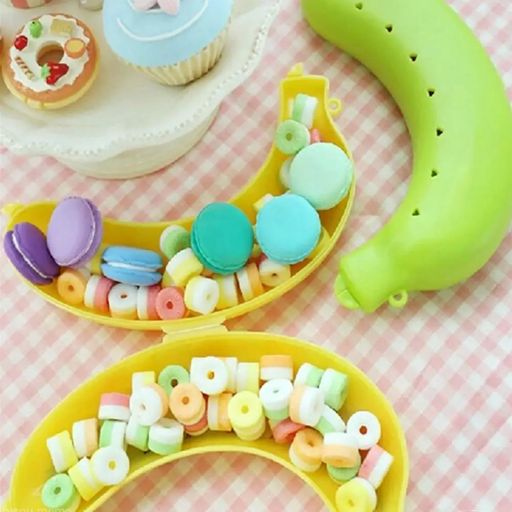Banana Save Case Box Flexible Keep Fresh Plastic Picnic Fruit Banana Shape Storage Container Portable Lunchbox Kitchen Tools